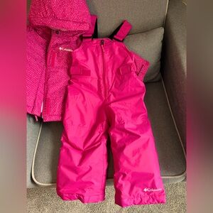 Columbia girls snow pants and jacket